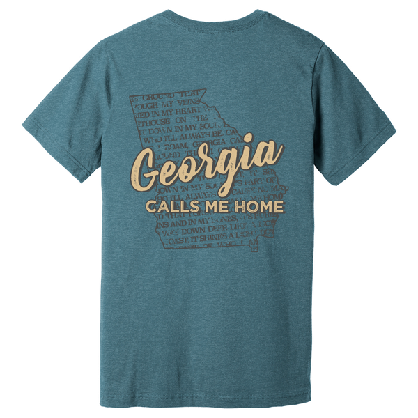 Blue "Georgia Calls Me Home" T-Shirt