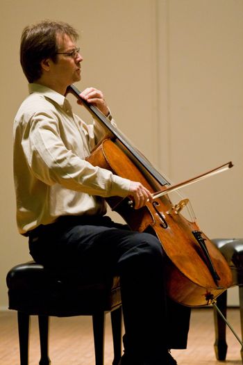 Cellist, Daniel Gaisford at the Peabody Conservatory. 1706 Matteo Goffriller Cello, "Warburg"
