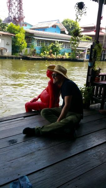 Along the Chao Phraya River in Thailand.  I've been there five times, and feel blessed to have performed there so much. It really is "The Land of Smiles".
