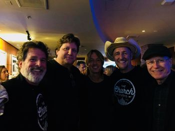 KEITH URBAN BACK STAGE AT THE STAPLES CENTER AFTER HIS SHOW. Really nice guy. (L-R) Dave Way, Dillon O Brian, Keith Urban, Cary Park, Dean Parks.
