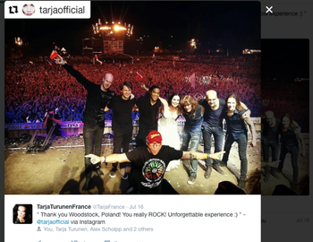 T7 With Tarja Woodstock Poland 2016
