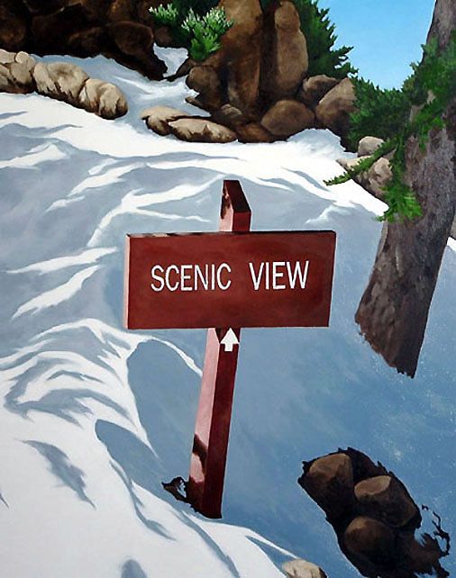 Scenic View      2004      36" x 48"     Oil & wax on canvas      Private collection