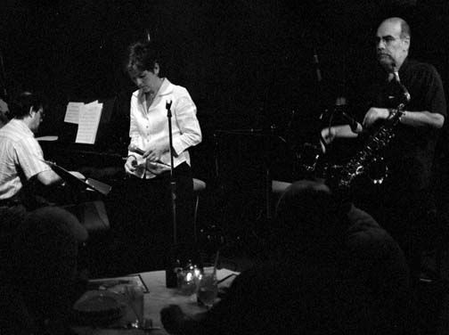 Tom, Katie,Lenny & Grant (hiding in the dark...I swear) Chris' Jazz Cafe  (photo - Tony Green)
