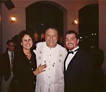 Martín and Arturo Sandoval and wife Marianela after a performance at the 2nd Annual Festival at the Wertheim Performing Arts Center, in Miami. For a year and a half Martín had the marvelous experience of studied and performed with Arturo

