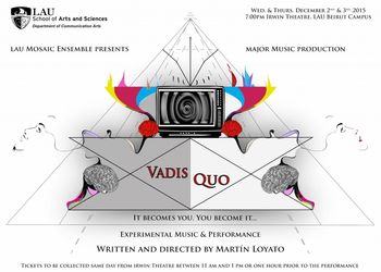 Vadis Quo Interdisciplinary show written and directed by Martín Loyato - 2015 -
