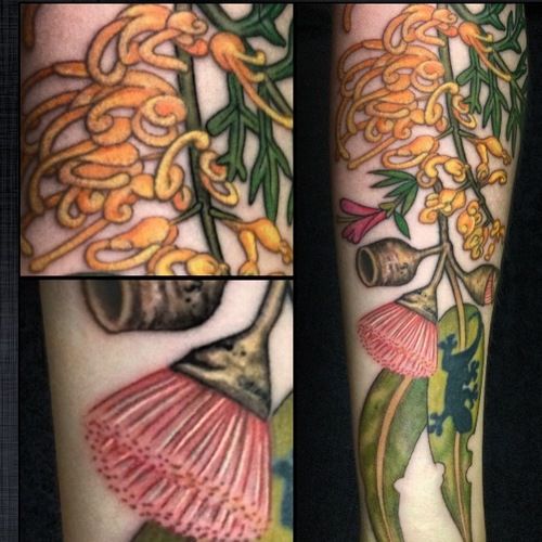 Australian Native plant botanical tattoos