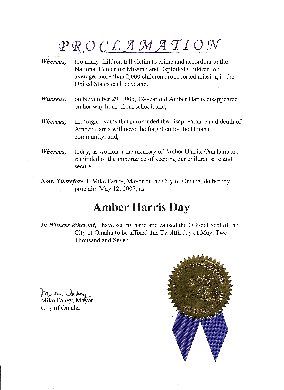 Proclamation for "Amber Day" 2007
