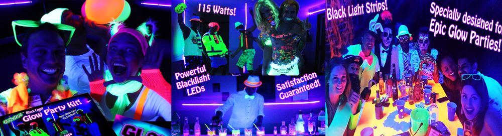 Glowave black light kits are the best and easiest way to have awesome glow in the dark parties!