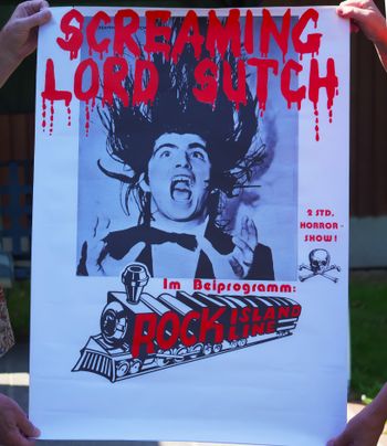 Screaming Lord Sutch & Rock Island Line gig poster from the late 80s
