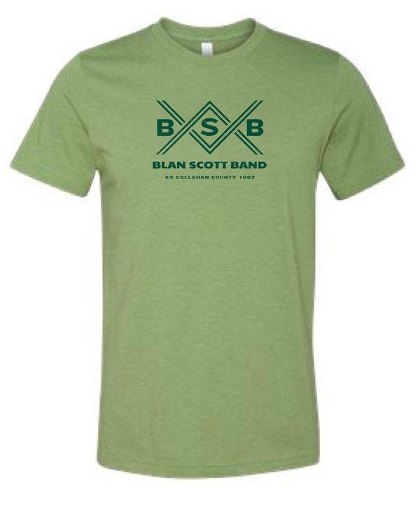BSB T-Shirt Short Sleeve Heather Green with Dark Green