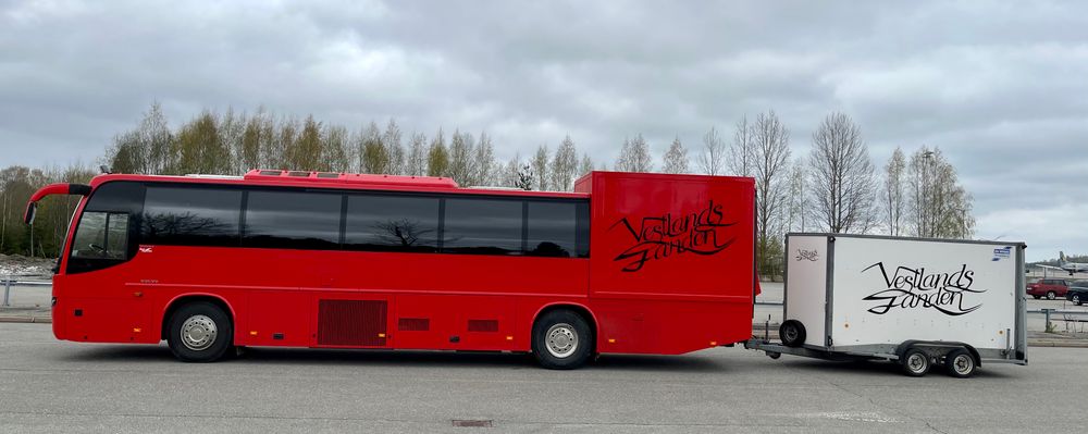 Ny spesialbygd Volvo 9700 turnébuss klar for noen flere tusen mil. 