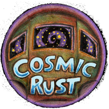 Cosmic Rust logo (transparent). Art by Kira LaRose.
