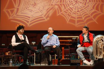 National Symphony Orchestra Halloween Concert: "Kids' Chat" with Ankush Bahl (conductor), Adam Glaser (composer) and Stephen Dumaine (tuba) , Kennedy Center, Oct 2014
