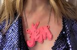 OUTRAGEOUS PINK SPARKLY- JEM chunky necklace! 