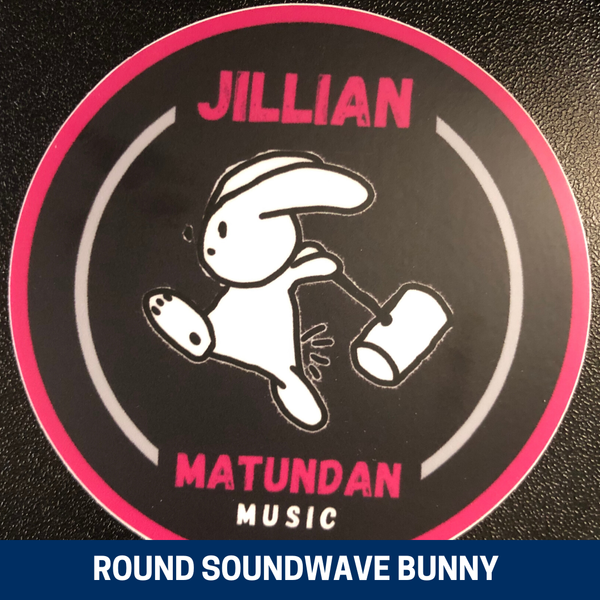 Round Soundwave Bunny Sticker