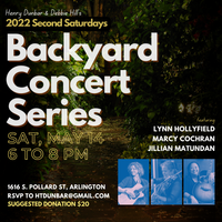 Second Saturdays Backyard Concert Series featuring Lynn Hollyfield, Marcy Cochran, and Jillian Matundan