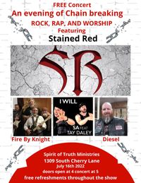 A FREE concert! An Evening of “Chain Breaking’ Rock, Rap & Worship