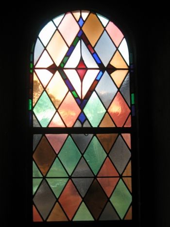 Window at Shove Chapel on CC campus...a favorite place to perform.
