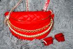 RED KISS PURSE/ with Chain 