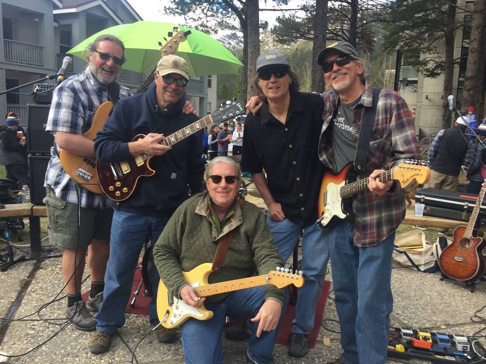 Current day Beer Gardeners, (from left) Jerry Laurita (Bass), Gary Stutz (Guitar), Michael Loomis (Guitar), Michael O. (Drums),  Eric. T. (Guitar & Vocals).