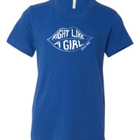 Youth "Fight Like a Girl" Blue T Shirt