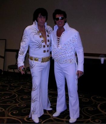 Me and my good friend and fellow Staten Islander Dan Barella backstage for IMAGES OF THE KING contest in Memphis for Elvis week 2011
