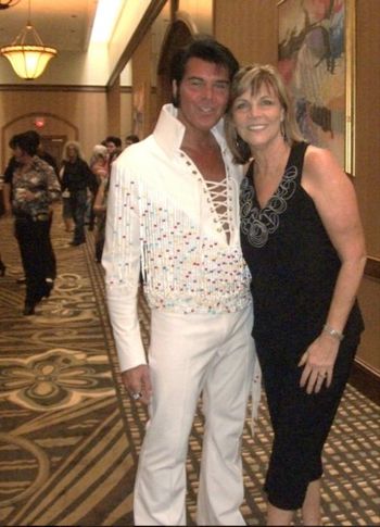 Me and Cindy backstage at IMAGES OF THE KING competition in memphis for Elvis week 2011
