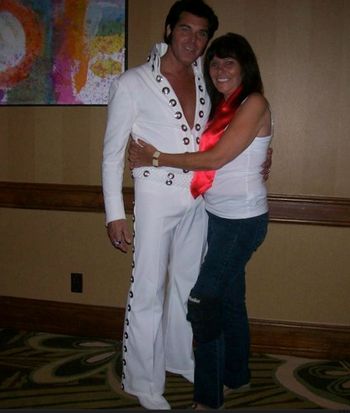 Me and Sandy backstage at IMAGES OF THE KING in memphis for Elvis Week 2011
