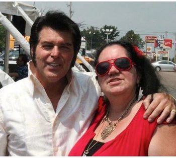 Me and my friend Kathy at the tent for Elvis week 2012
