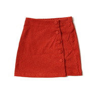 Corduroy Orange Skirt