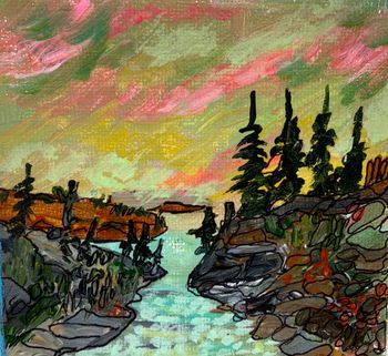 new..."Entrance to Pulp Harbour/Pukaskwa" inspired by the work of Hershel Payne...an amazing park to visit.
