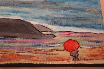 Old Woman Bay/Girl With The Red Umbrella Art and Poetry Series.Purchase this painting $95.00 Free shipping.
