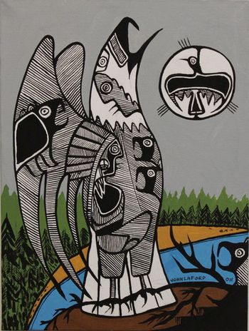 Title: "Eagle Manitou"
16x20" acrylic on canvas
artist: John Laford

