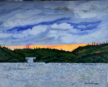 Sold New …”Wawa Lake”…16x20” acrylic on canvas $550.00
