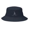 Embroidered Bucket Hat (Navy Blue)