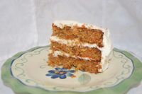 Carrot Cake and the unforgetable triple layers of Cream cheese frosting.