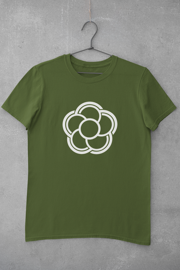 T-shirt "Blume" - grün