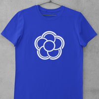 T-shirt "Blume" - blau