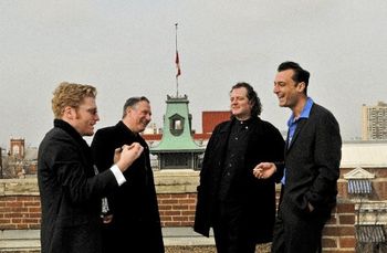 Hangin' out with my boys, The Twisters in E-Town on the roof of The Commercial Hotel.
