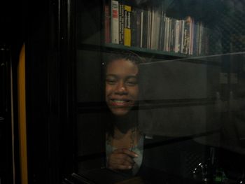 13 year old singing sensation Franchika in the vocal booth
