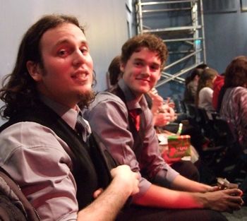 John (drummer) and Eddie (guitarist) just before our performance on The Couch's 300th Anniversary Show.
