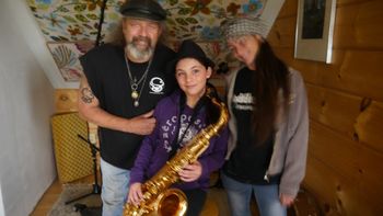 Recording at Pepperbox Studio (20) A little overdubbing help from Autumn Goodwin on sax
