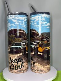 Jeep Girl Stainless Steel Tumbler/Lid/Straw