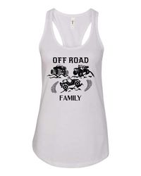 Women's Racerback Tank - Off Road Family (White)