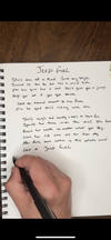 Handwritten Lyrics with JR Guitar Pick