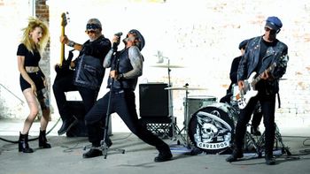 Filming the video She's Automatic!
