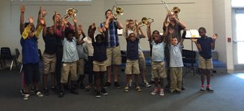 Trombonists at Seminole High School
