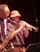 Sam Rivers and Jonathan Powell perform with Fluid Motion at the Palladium Theater
