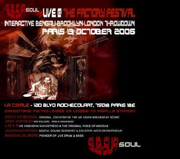 SUB.SUFI.SOUL - 13 OCTOBER, 2006 Live @ La Cigale, PARIS - 120 Blvd. de Rochechouat,
