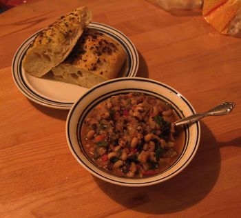 Black-Eyed Pea Stew with Sage Focaccia
